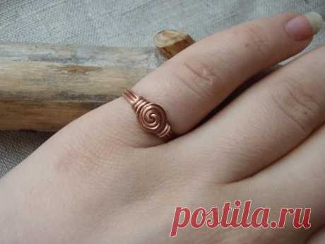Колечко в технике wire wrap