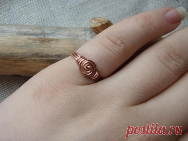 Колечко в технике wire wrap