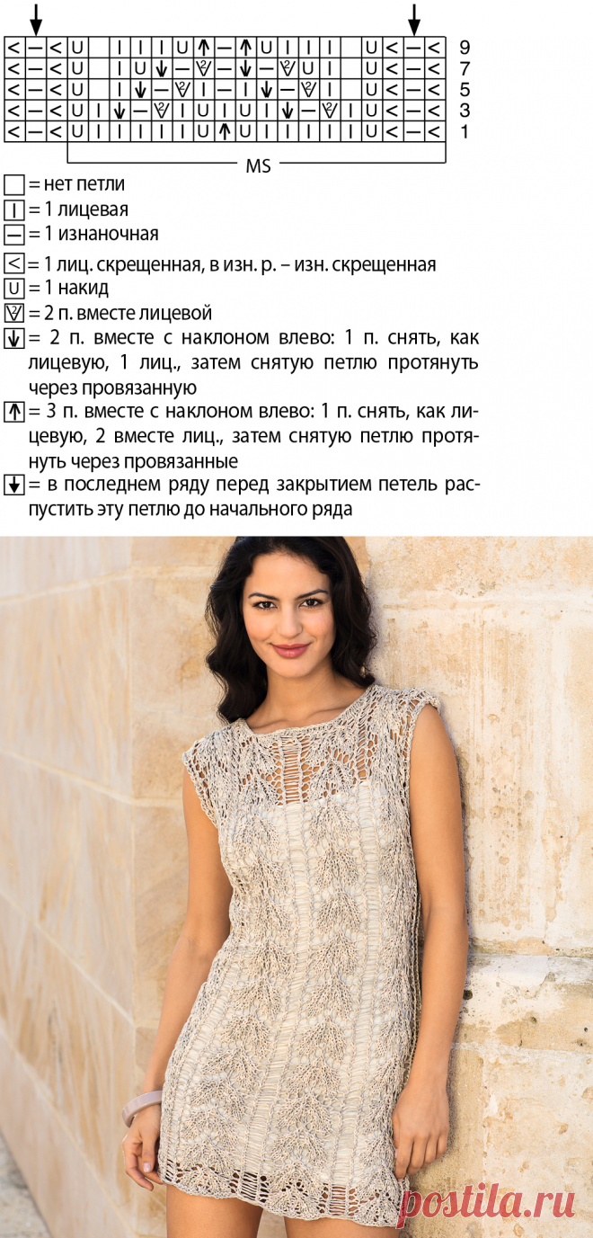Летняя туника с ажурным узором