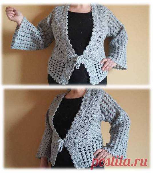 Серое болеро, из нарядной пряжи. размер 52-54-56. Не зависимо от Вашей комплекции болеро будет прекрасно смотреться.  
Звоните 89150083163
