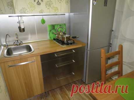 Кухни в хрущевке 5 кв м дизайн с холодильником фото