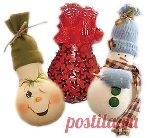 «Лампочки-игрушки» на елку - Новогодние украшения - Украшаем дом - Самоделки - Самоделки