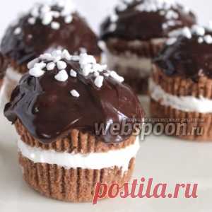 Шоколадные кексы с кремом