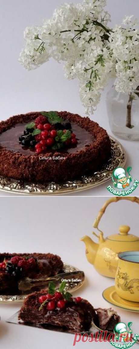 Постный торт с кремом из кокосового молока и карамели - кулинарный рецепт
