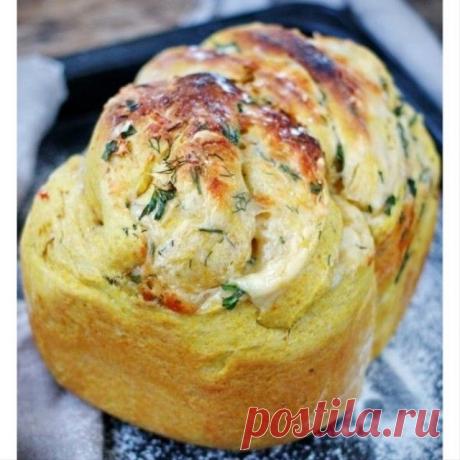 Хлеб. Тыквенный, с ароматными травами и сыром. - Lapundrik
