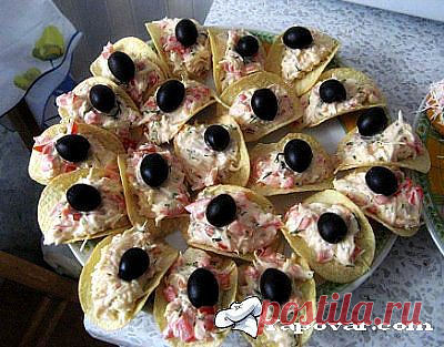 Рецепт: Закуска сырная с чипсами