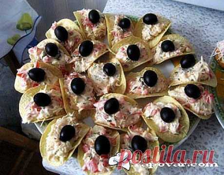 Рецепт: Закуска сырная с чипсами