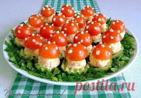 Красивые новогодние закуски..