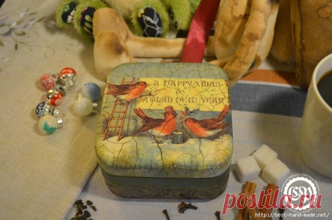 МК. Новогодние шкатулки. Декупаж.