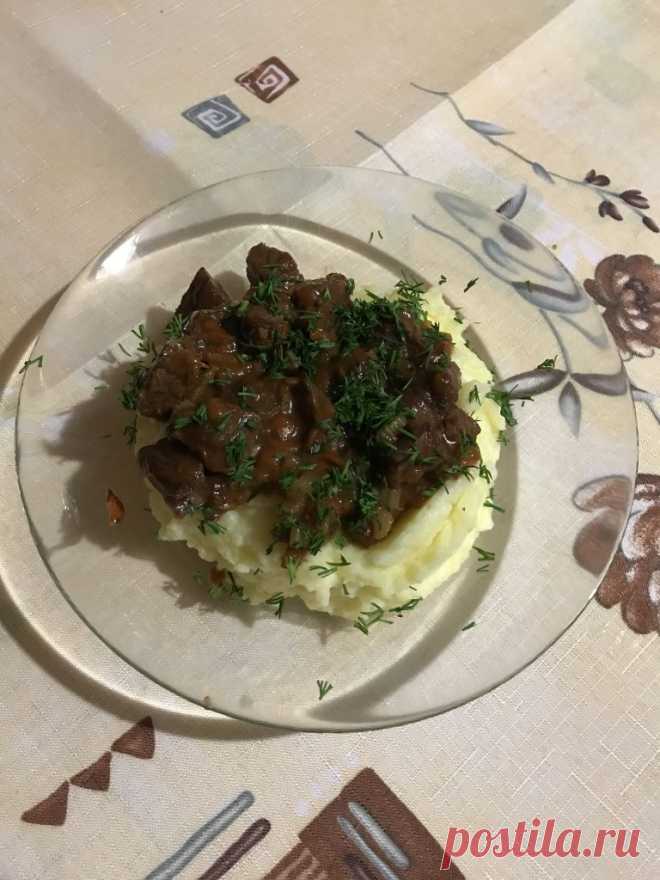 Говядина в соусе демиглас с картофелем
