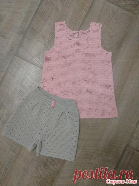 . Летний костюм на девочку филейной вязкой - Вязание - Страна Мам