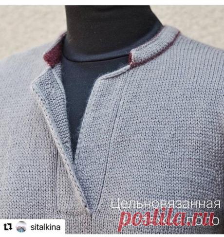 Цельновязанная снизу застёжка поло