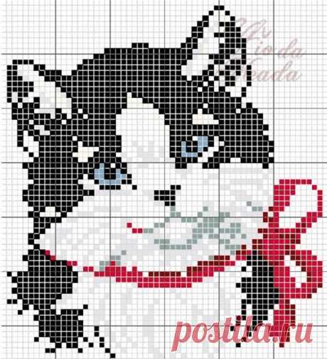 Котики ... 14 схем для вышивки крестом (+24 дополнительные)