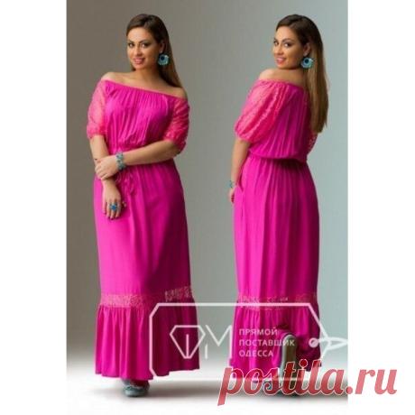 Платье Альпина. Размеры. 48,50,52,54,56. Ткань - штапель, гипюр.