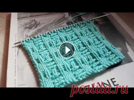 Эффектный геометрический узор спицами ❤ knitting pattern. Эффектный геометрический узор спицами ❤ knitting pattern....