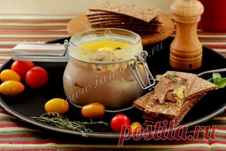 Паштет из куриной печени с чесноком