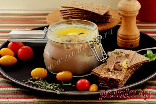 Паштет из куриной печени с чесноком