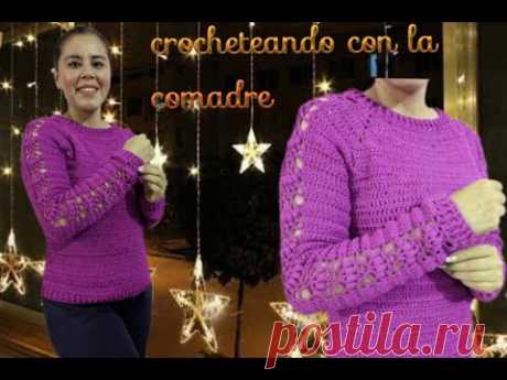 Tutorial Sueter Facil y Rapido 1ra Parte Crocheteando con la Comadre