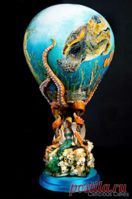 Sea World Hot Air Balloon - Cake by Callicious Cakes - CakesDecor
