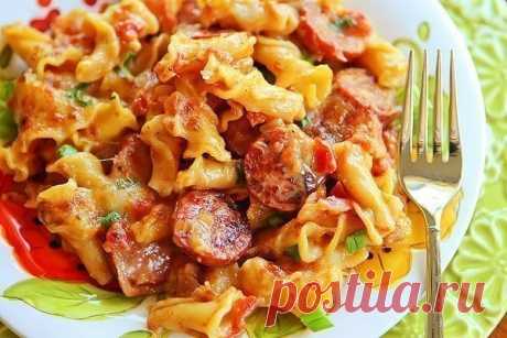 Макароны с сосисками