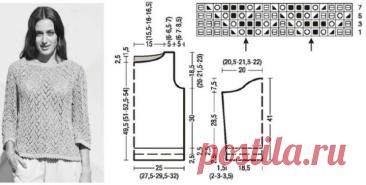 Openwork blouse crochet free pattern