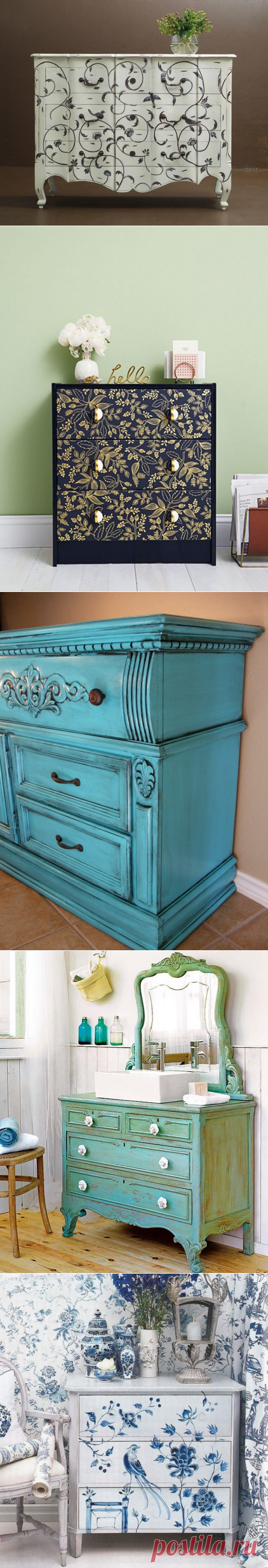 Как обновить старый комод своими руками: подборка идей с фото