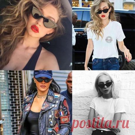 Солнцезащитные очки-лисички или кошачий глаз с крепкой черной оправой и линзой за 130 грн. | Шафа