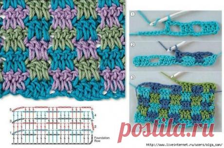 Узоры для вязания крючком - запись пользователя Марина в сообществе Вязание крючком в категории Вязание крючком для начинающих