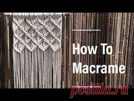 How To Make Macrame Wall Hanging #1 || Basic Knots || By TNARTNCRAFTS - YouTube