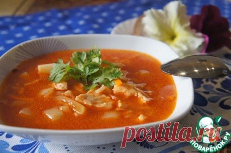 Рыбный суп из брюшек лосося - кулинарный рецепт
