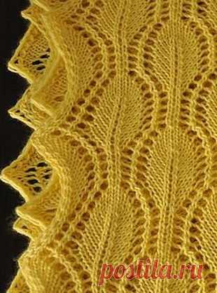 Схема узора для шарфа спицами