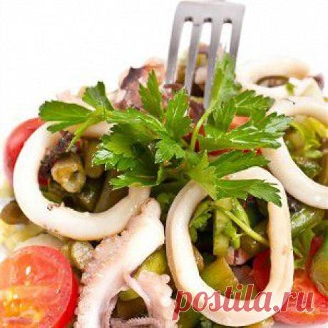 Осьминоги и кальмары с сельдереем рецепт – средиземноморская кухня, салаты с фасолью: салаты