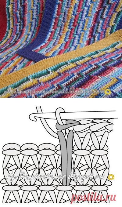 Плед из остатков ниток