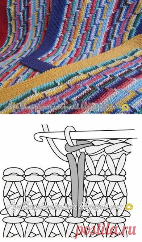 Плед из остатков ниток