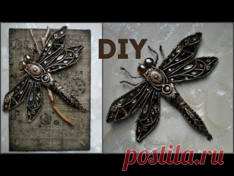 Стрекоза из бросового материала/Мастер-класс  #стрекоза #DIY - YouTube