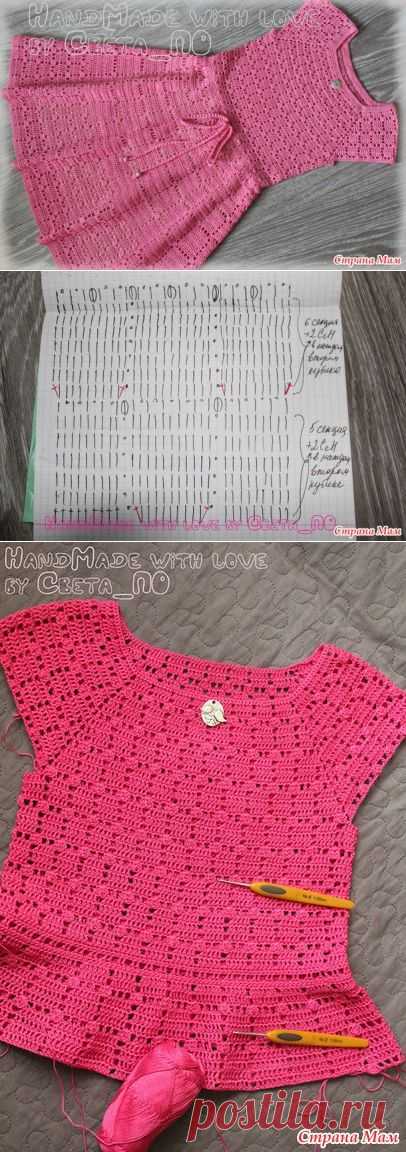 Платье "Крестики-нолики" он-лайн - Вяжем вместе он-лайн - Страна Мам