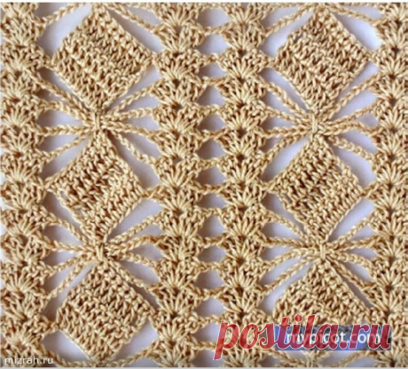УЗОР КРЮЧКОМ "КВАДРАТИКИ В АЖУРЕ". МК СХЕМА