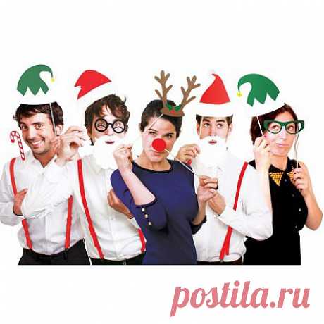 Набор из 20 элементов для новогодней вечеринки X-Mas Booth – «Enjoy-me»