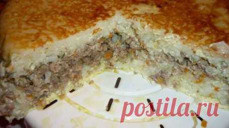 Запеканка с рисом и мясом