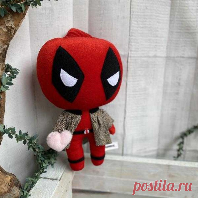 Супергерой Дэдпул мягкая игрушка кукла   ручной работы