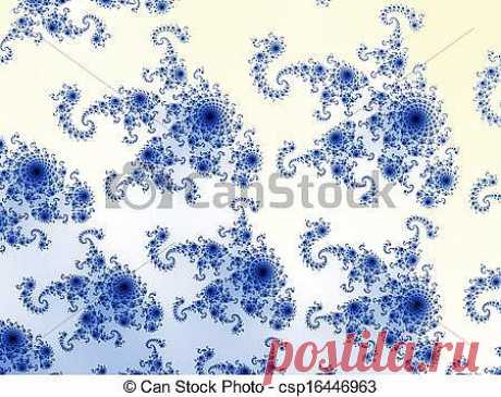 Stock Image of Fractal pattern in Gzhel style - Digital computer graphic -... csp16446963 - Search Stock Photography, Photos, Pictures, and Photo Clip Art