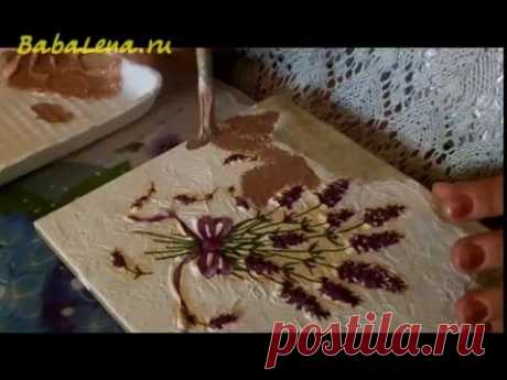 Объемный декупаж керамической плитки