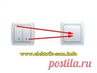 Проходной выключатель вместо перекрестного - схема подключения Проходной выключатель вместо перекрестного - схема подключения. Бывают такие ситуации, когда необходимо собрать схему управления освещением из трех и более мест на проходных выключателях. Проходные выключатели продаются, а перекрестных в продаже нет. Не проблема! Перекрестные выключатели можно заменить 2-х клавишными проходными, которые приобрести гораздо проще. Как? Смотрите далее...  *************************...