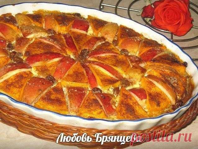Яркое и вкусное угощение – Запеченная тыква с яблоками и корицей!