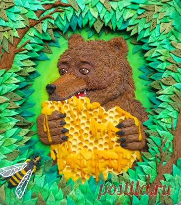 Иллюстрация Поедатель меда в стиле книжная графика, персонажи |