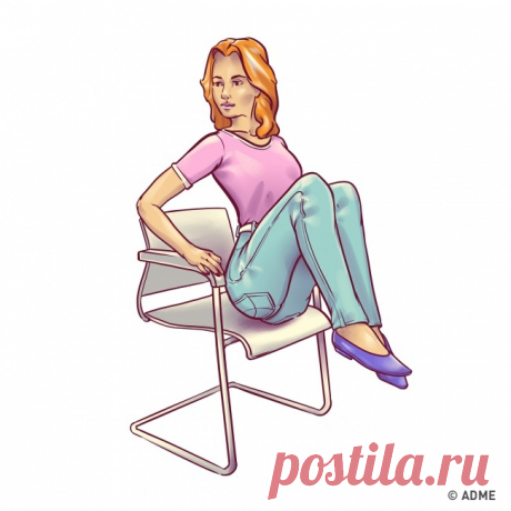 6 упражнений для плоского живота, которые можно делать прямо на стуле