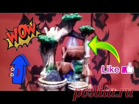 ДОМАШНИЙ ФОНТАН  ВОДОПАД - ПЕРЕКАТЫ ГРИБЫ, LED ПОДСВЕТКА - YouTube