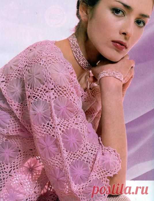 Необычная ажурная кофточка. - Вязаные Подарки <!--if(Вязание)-->- Вязание<!--endif--> - Инструкции по изготовлению подарков - Подарки своими руками .