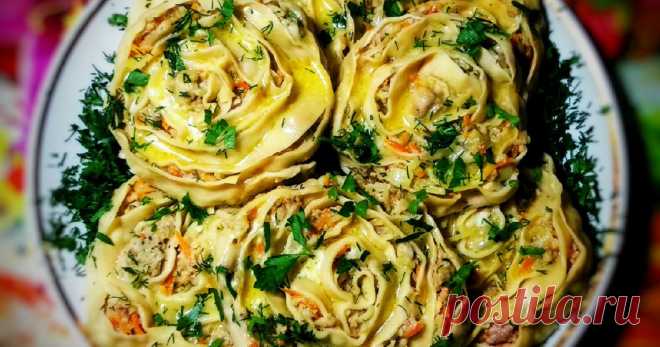 Мясные манты с картошкой