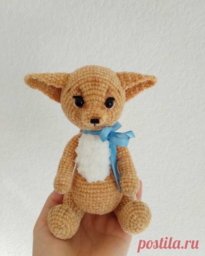 PDF Лисёнок Фенек крючком. FREE crochet pattern; Аmigurumi animal patterns. Амигуруми схемы и описания на русском. Вязаные игрушки и поделки своими руками #amimore - Лиса, лисица, лисёнок Фенек, лисичка.